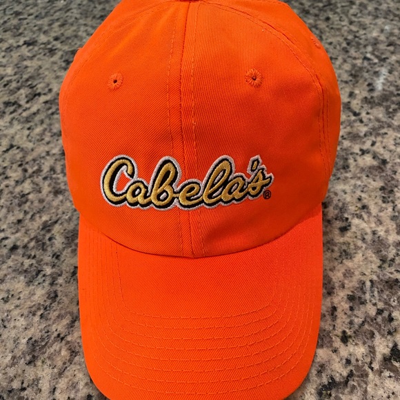 Cabelas Neon Orange SnapBack Baseball Hat/Cap Adjustable Hunting - Picture 2 of 6